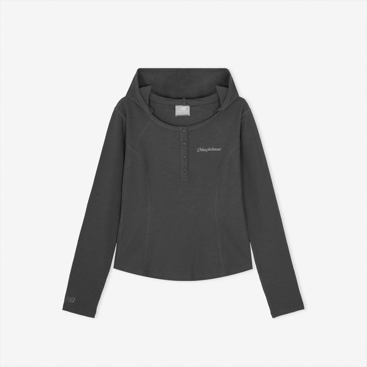 WOMEN AIRY 와플 후드 긴팔티 (SLIM FIT)