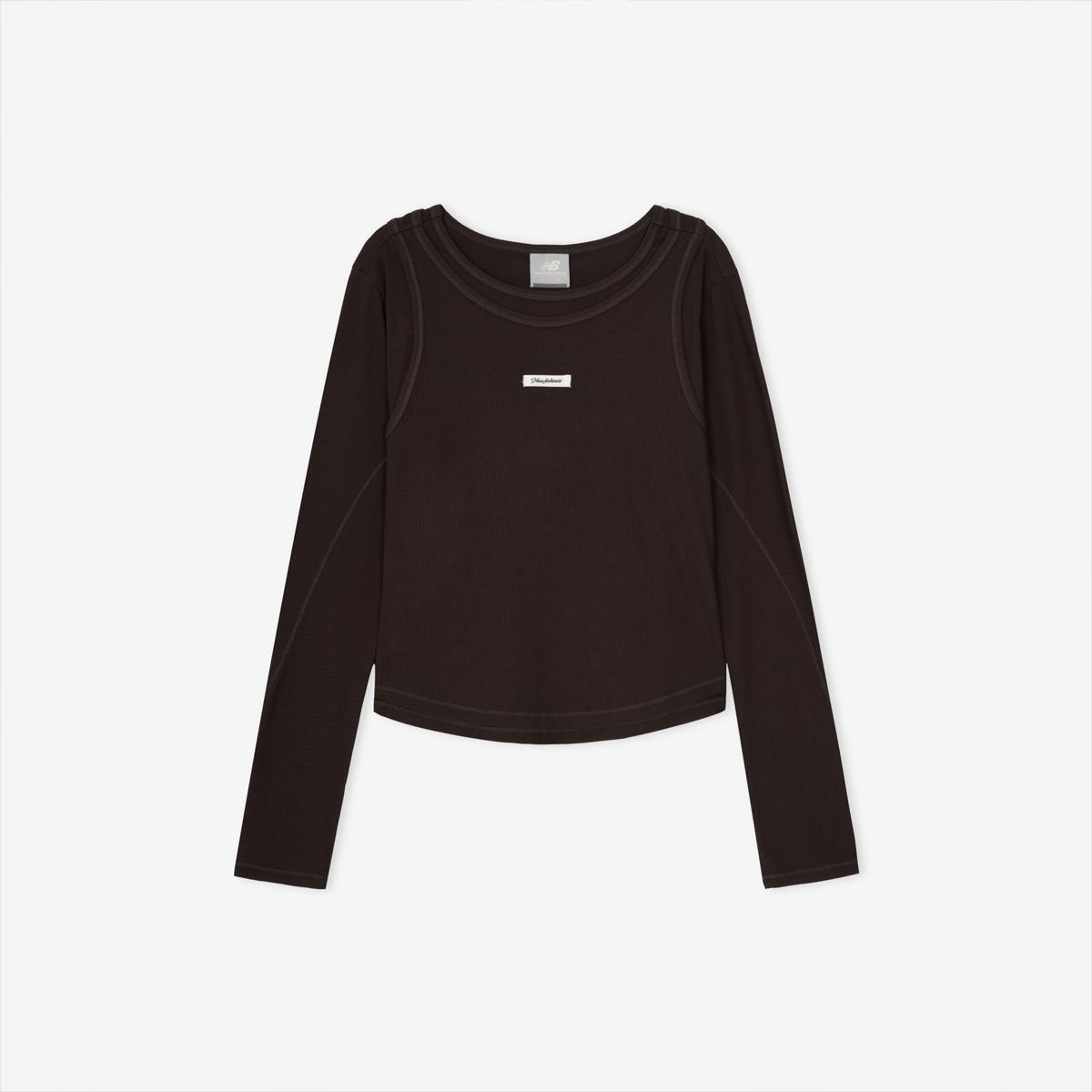 WOMEN AIRY 골지 레이어드 긴팔티 (SLIM FIT)