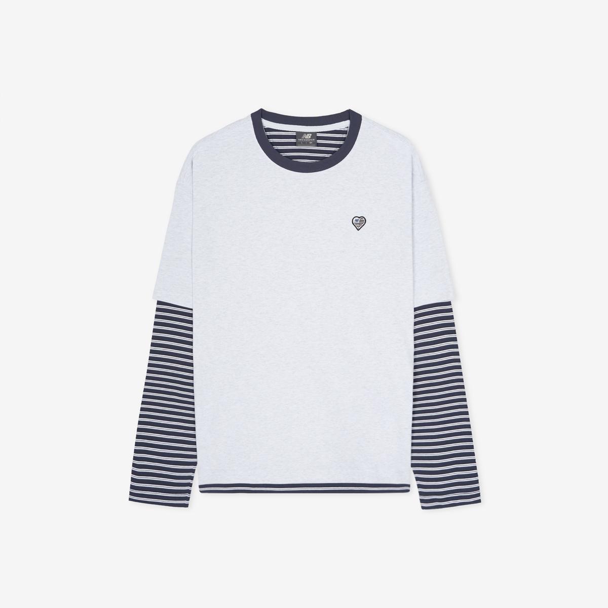 MINIMAL HEART COLLECTION 레이어드 긴팔티 (SEMI OVER FIT)