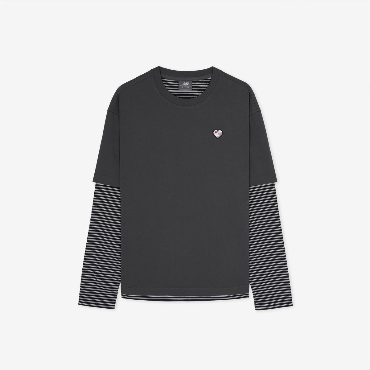 MINIMAL HEART COLLECTION 레이어드 긴팔티 (SEMI OVER FIT)