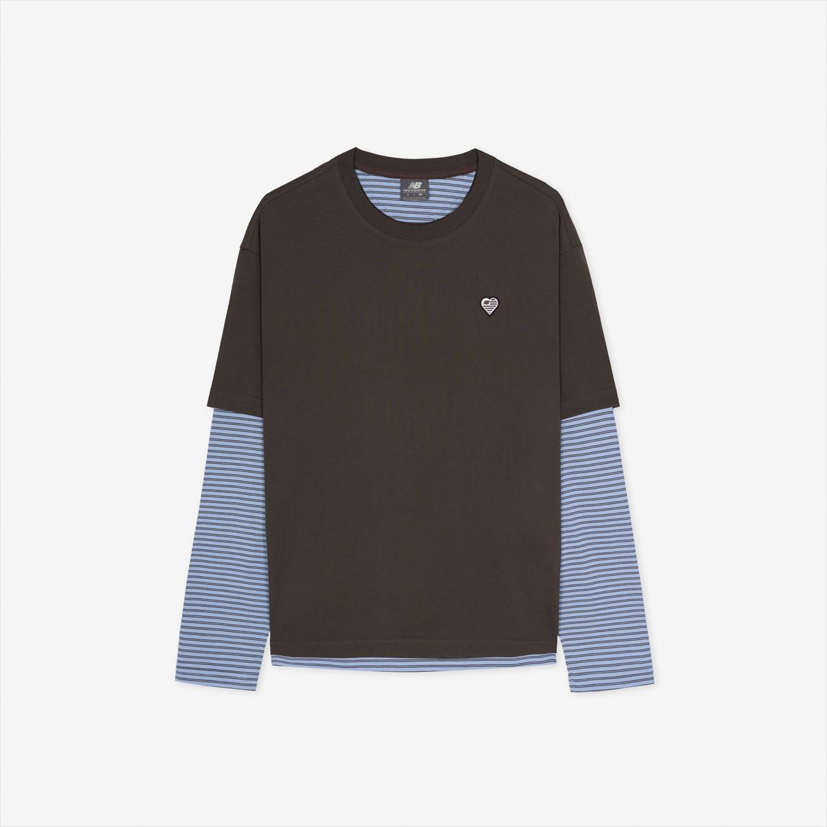 MINIMAL HEART COLLECTION 레이어드 긴팔티 (SEMI OVER FIT)