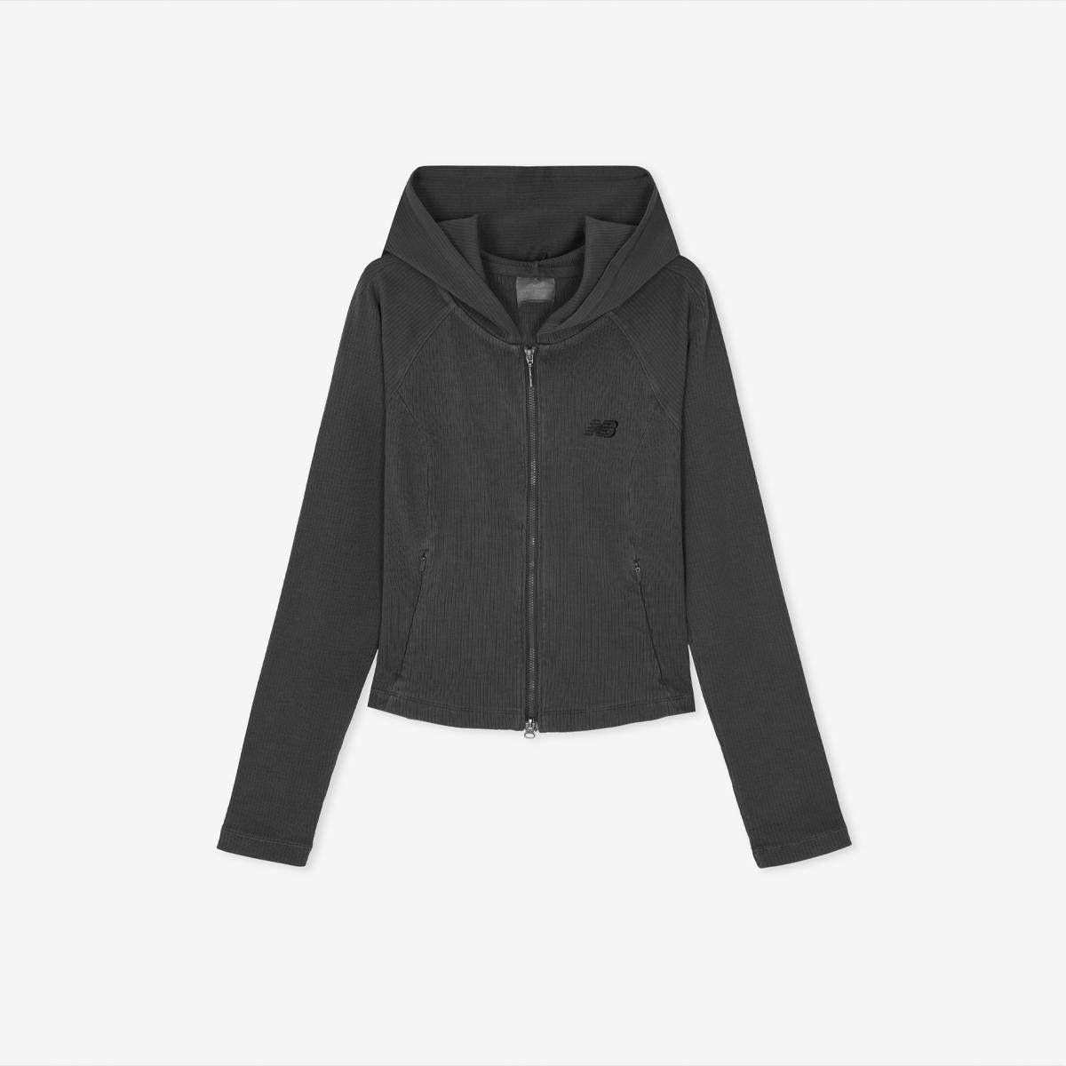 WOMEN 소프트프레쉬골지 후드 투웨이 집업 (SLIM FIT)
